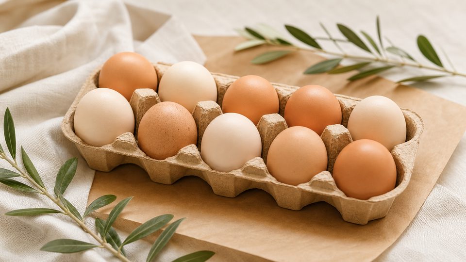 Huevos seleccionados Terranido en carton reciclable